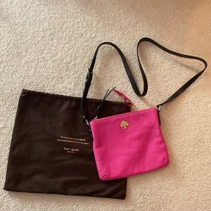 NWOT Kate Spade pink cross body with dust bag